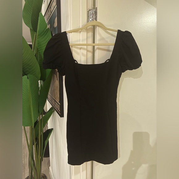 Zara Black Backless Dress with Lace-Up Detail - Picture 9 of 12